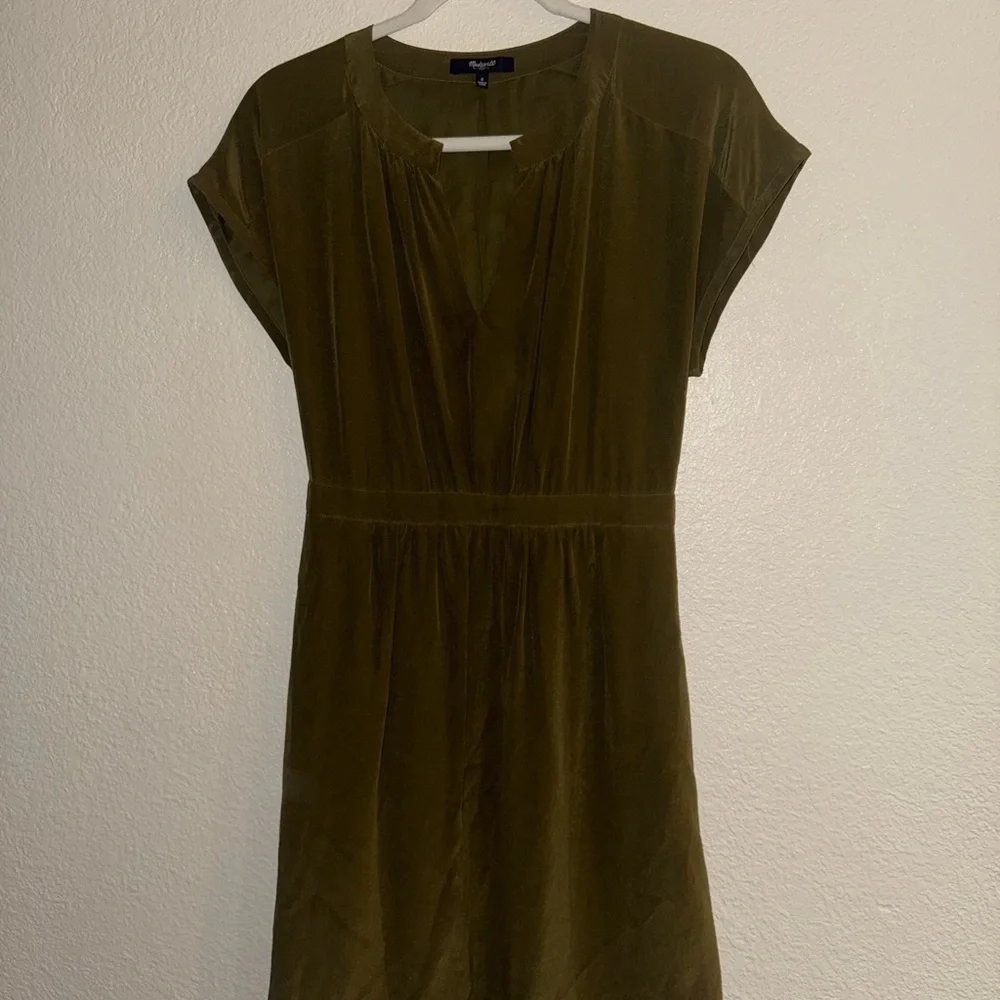 Madewell Olive Green Dress - Picture 2 of 6